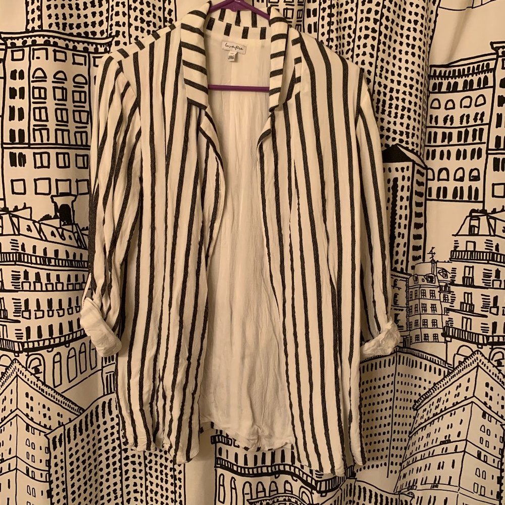 Love, Fire Linen Boyfriend Blazer, Size L